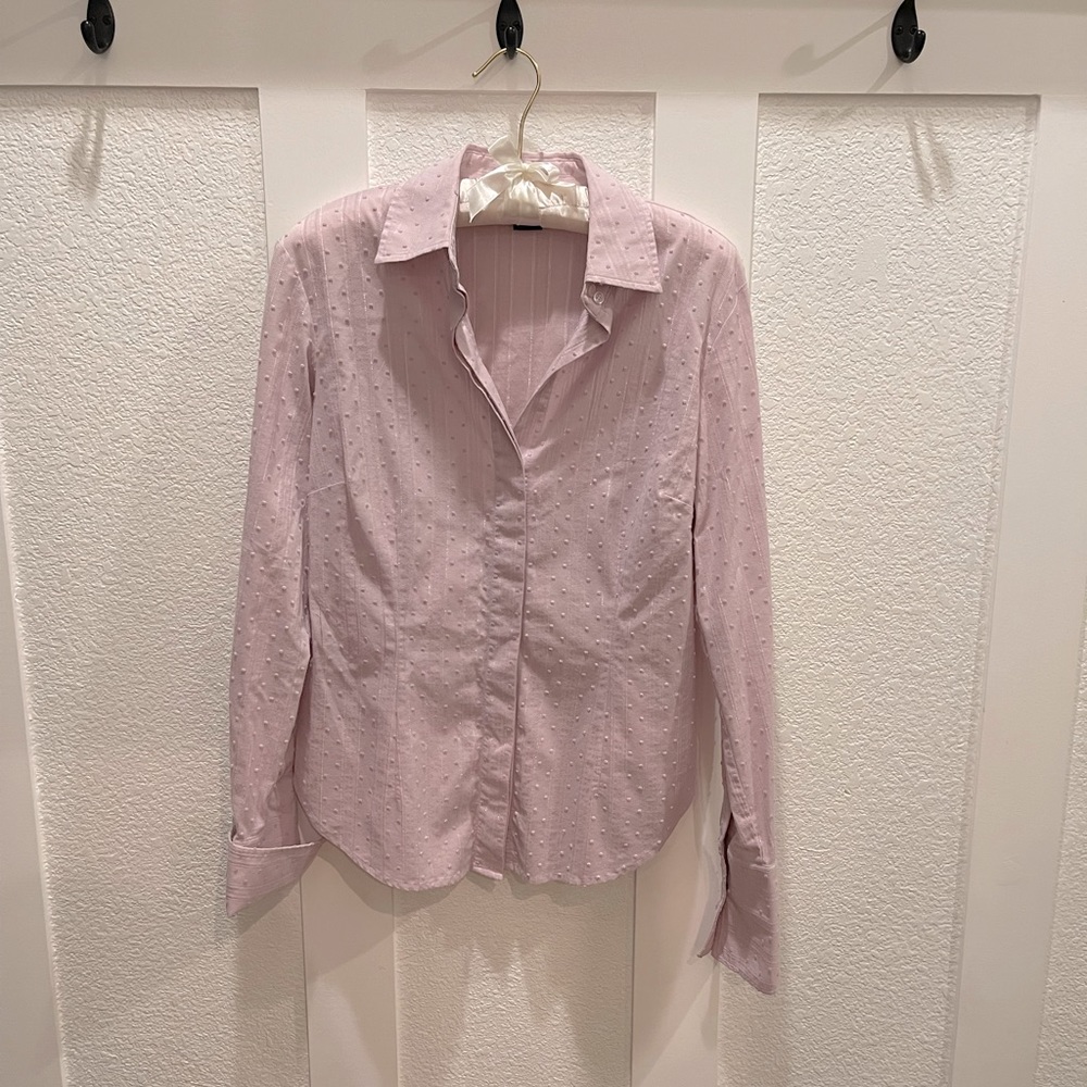 Moda International button up blouse with French cuffs